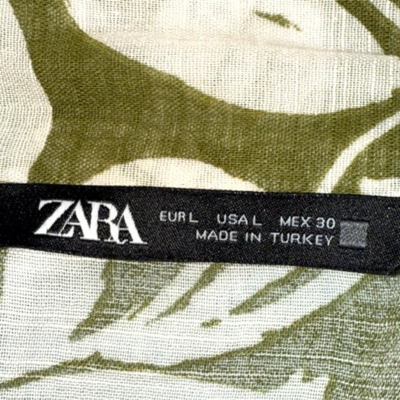 Zara - Green floral Printed blouse - Picture 4 of 4